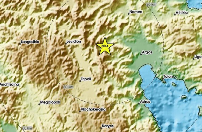 Σεισμός 4.5 Ρίχτερ ταρακούνησε την Τρίπολη - Επίκεντρο στο Καπαρέλλι!