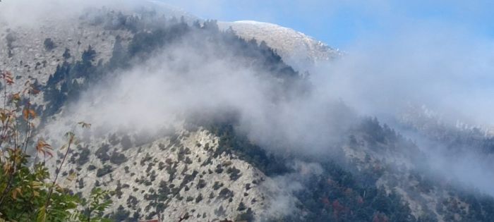 Το πρώτο χιονάκι στον Πάρνωνα!