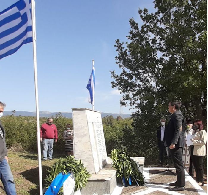 ΣΥΡΙΖΑ | Κατάθεση στεφάνου από τον Γ. Φαράντο για τους εκτελεσθέντες στο Ισωμα Καρυών