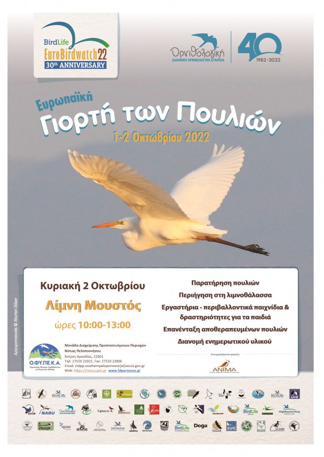 Η Ευρωπαϊκή Γιορτή των Πουλιών στη λιμνοθάλασσα Μουστού