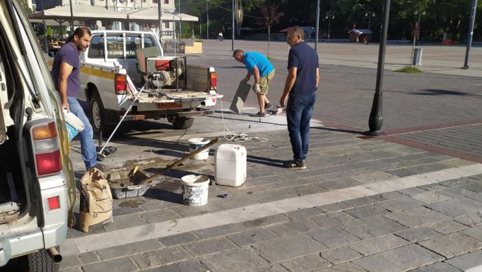 Δήμος Τρίπολης | Εργασίες για μία πιο ασφαλή και καλαίσθητη Πλατεία Άρεως (εικόνες)