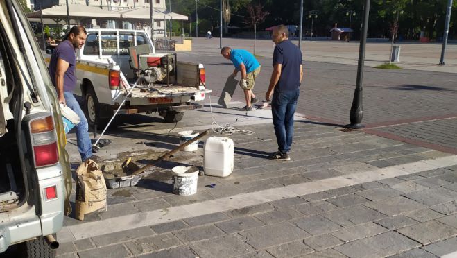 Δήμος Τρίπολης | Εργασίες για μία πιο ασφαλή και καλαίσθητη Πλατεία Άρεως (εικόνες)