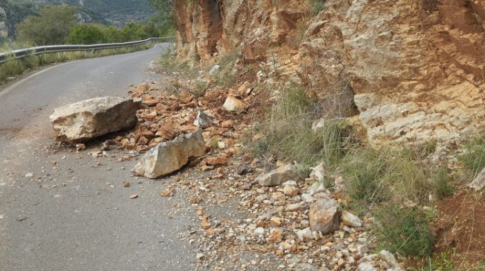 Κατολίσθηση στο δρόμο "Ελληνικό - Αρχαία Γόρτυνα"