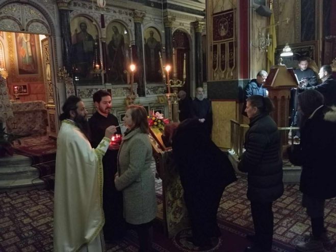 Ἀ&gamma;&rho;&upsilon;&pi;&nu;ί&alpha; &pi;&rho;ό&sigmaf; &tau;&iota;&mu;ή&nu; &tau;&omicron;ῦ Ἁ&gamma;ί&omicron;&upsilon; &Lambda;&alpha;&zeta;ά&rho;&omicron;&upsilon; &tau;&omicron;ῦ &Tau;&rho;&iota;&pi;&omicron;&lambda;ί&tau;&omicron;&upsilon; (&epsilon;&iota;&kappa;ό&nu;&epsilon;&sigmaf;)