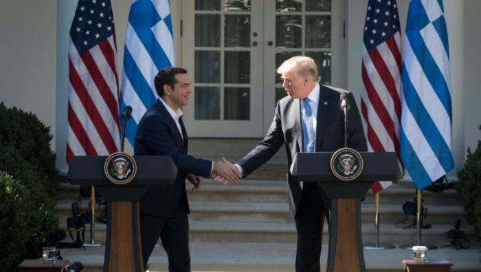Τραμπ: &quot;Είμαστε στο πλευρό της Ελλάδας&quot; - Τσίπρας: &quot;Πιο σημαντική από ποτέ η συνεργασία μας&quot; (vd)
