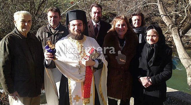 Αγιασμός των Υδάτων στο γεφύρι του Θεόκτιστου Γορτυνίας (εικόνες)