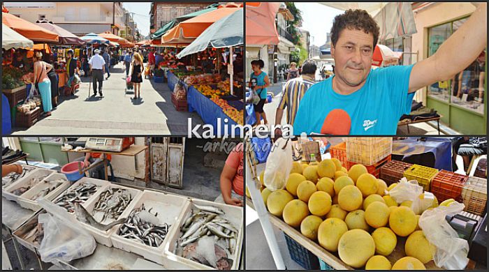 «Βράζει» η λαϊκή αγορά της Τρίπολης για τα μέτρα του νέου μνημονίου (vd)