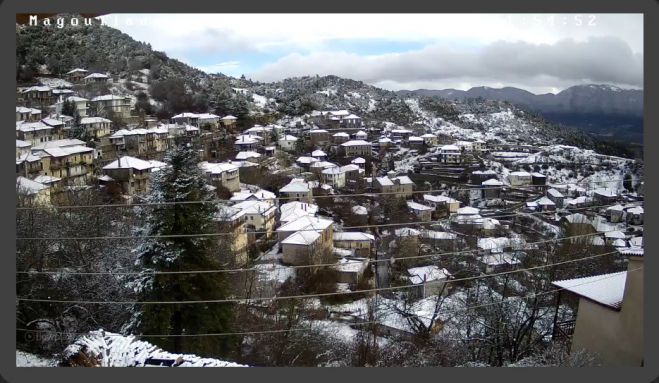 Δείτε live εικόνα από τα χιονισμένα Μαγούλιανα!