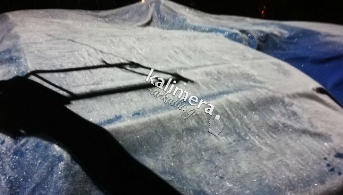 Όλα παγωμένα τη νύχτα στην Τρίπολη - Θερμοκρασίες υπό το μηδέν!