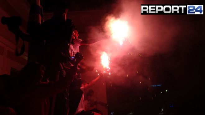 &quot;Κάηκε&quot; η Σπάρτη - Υποδοχή ηρώων για τους πρωταθλητές! (vd)