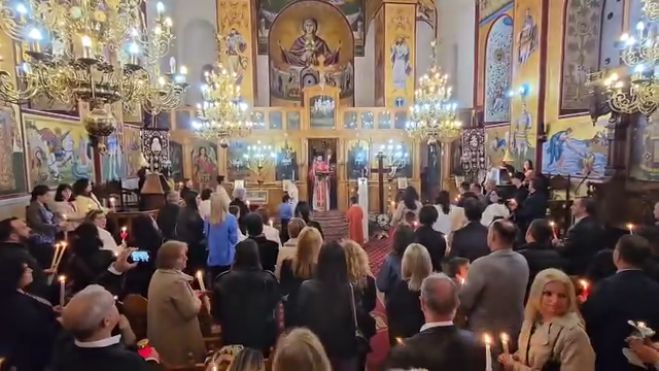Η Λειτουργία της Αναστάσεως στα Τρόπαια Γορτυνίας (εικόνες)