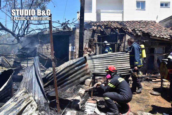 Κάηκε αγροτική οικία στην Αργολίδα (vd)