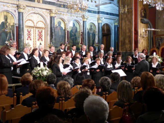 Ύ&mu;&nu;&omicron;&iota; &kappa;&alpha;&iota; &psi;&alpha;&lambda;&mu;&omicron;ί &sigma;&tau;&omicron; &Chi;&omicron;&rho;&omega;&delta;&iota;&alpha;&kappa;ό &Phi;&epsilon;&sigma;&tau;&iota;&beta;ά&lambda; &tau;&eta;&sigmaf; &Tau;&rho;ί&pi;&omicron;&lambda;&eta;&sigmaf; (&epsilon;&iota;&kappa;ό&nu;&epsilon;&sigmaf;)