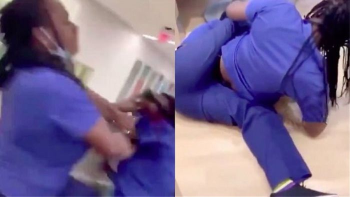 Νοσοκόμες πλακώθηκαν στο ξύλο σε νοσοκομείο: Η μία κλείδωσε με τα πόδια της το κεφάλι της άλλης! (vd)