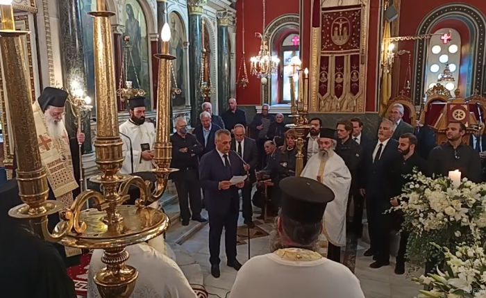 Ο επικήδειος Τζιούμη για τον Δημοσθένη: &quot;Η μνήμη του θα μείνει ζωντανή μέσα από το έργο του και την προσφορά του στην πόλη μας&quot;