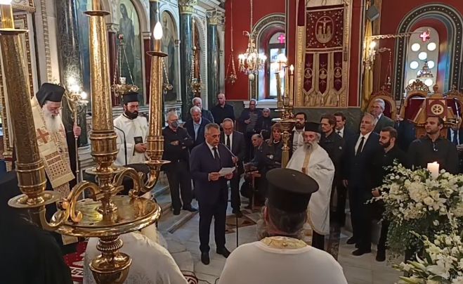 Ο επικήδειος Τζιούμη για τον Δημοσθένη: &quot;Η μνήμη του θα μείνει ζωντανή μέσα από το έργο του και την προσφορά του στην πόλη μας&quot;