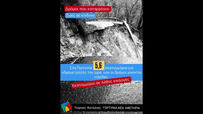 Γιώργος Καπλάνης: "5,6 εκατομμύρια για υδρομετρητές υπάρχουν, για οδική ασφάλεια όχι"