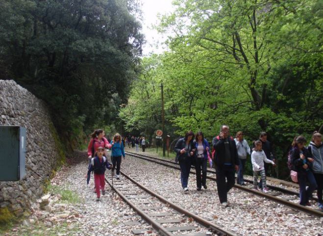 Τη διαδρομή του οδοντωτού σιδηροδρόμου μέσα στη φύση απόλαυσαν οι πεζοπόροι του ΣΑΟΟ (εικόνες)
