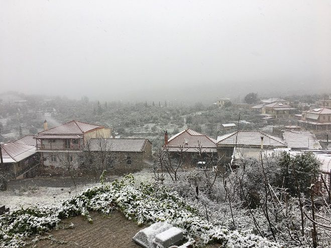 Το χιονισμένο Καλλιάνι Γορτυνίας! (εικόνες)