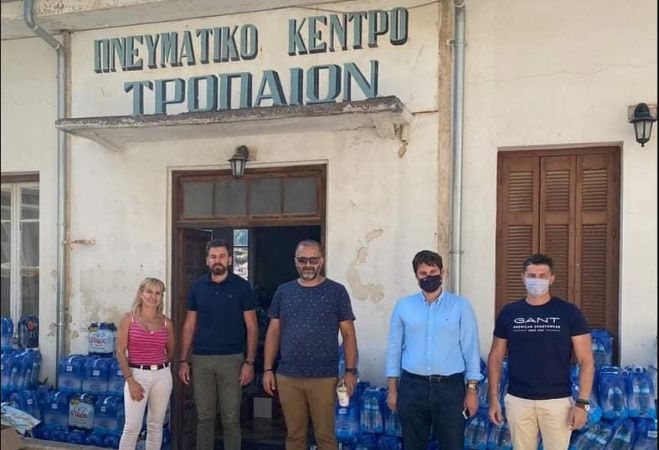 Η Ελευσίνα έστειλε βοήθεια για τους πυρόπληκτους στη Γορτυνία (εικόνες)