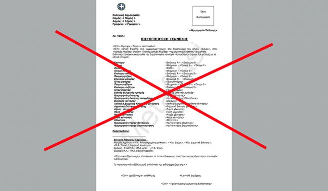 Δήμος Νότιας Κυνουρίας | Τέλος η προσκόμιση πιστοποιητικού οικογενειακής κατάστασης και γεννήσεως για διοικητικές διαδικασίες
