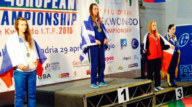TKD - Η Ευγενία Σαρρή (από το Λεωνίδιο) Πρωταθλήτρια Ευρώπης για 2η συνεχή χρονιά!