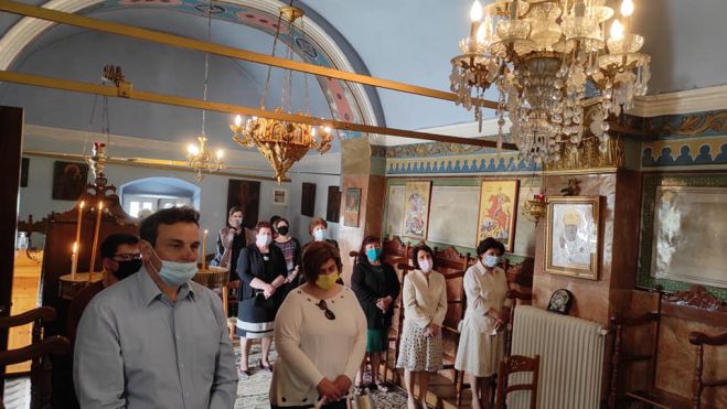 &Delta;&alpha;&beta;&iota;ά | &Eta; &gamma;&iota;&omicron;&rho;&tau;ή &tau;&omicron;&upsilon; &Alpha;&gamma;ί&omicron;&upsilon; &Gamma;&epsilon;&omega;&rho;&gamma;ί&omicron;&upsilon; (&epsilon;&iota;&kappa;ό&nu;&epsilon;&sigmaf;)