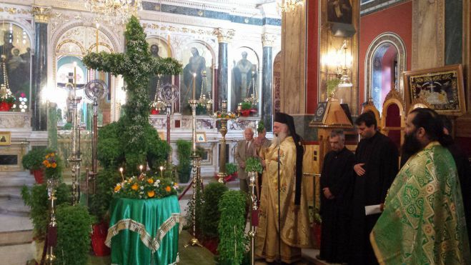 &Eta; &epsilon;&omicron;&rho;&tau;ή &tau;&eta;&sigmaf; Ύ&psi;&omega;&sigma;&eta;&sigmaf; &tau;&omicron;&upsilon; &Sigma;&tau;&alpha;&upsilon;&rho;&omicron;ύ &sigma;&epsilon; &Tau;&rho;ί&pi;&omicron;&lambda;&eta;, &Kappa;&alpha;&lambda;&tau;&epsilon;&zeta;έ&sigmaf; &kappa;&alpha;&iota; &Kappa;&alpha;&nu;&delta;ή&lambda;&alpha; (&epsilon;&iota;&kappa;ό&nu;&epsilon;&sigmaf;)