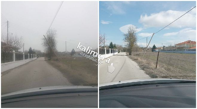 Τρίπολη | &quot;Λύθηκε&quot; το πρόβλημα - Η κολόνα πλέον γέρνει ... από την άλλη πλευρά!