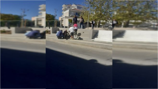 Ατύχημα -ευτυχώς χωρίς τραυματισμό- για παιδάκι στην πλατεία Μπασιάκου