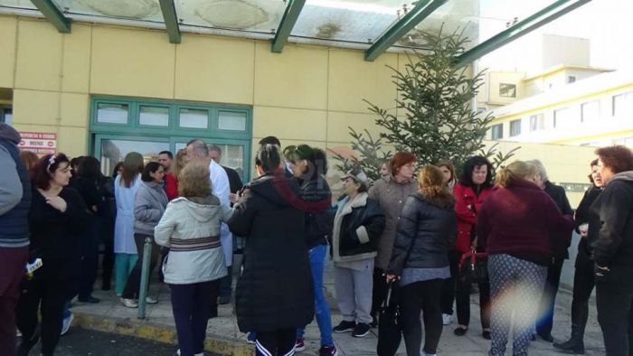 Νοσοκομείο | Διαμαρτυρία 40 καθαριστριών για την απόλυσή τους (vd)