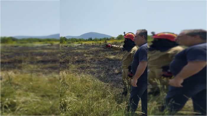 Έσβησε φωτιά στην Αλέα Τεγέας (εικόνες)