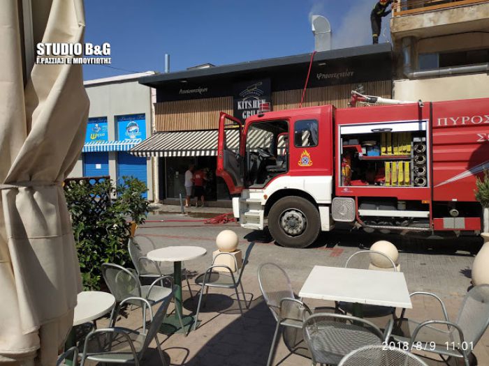 Πυρκαγιά σε ψητοπωλείο στο Άργος (εικόνες)