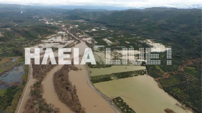 Ηλεία | Οι πλημμύρες μετέτρεψαν σε λίμνη τον κάμπο του Αλφειού!