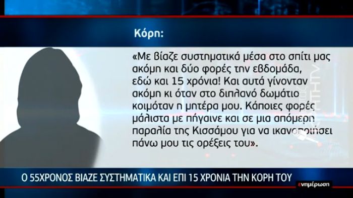 Στις φυλακές Τρίπολης ο 55χρονος από την Κρήτη | Βίαζε συστηματικά την κόρη του - Την ανάγκαζε να βλέπουν μαζί πορνό (vd)