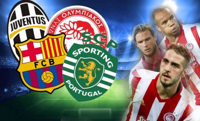 Champions League | Με Μπαρτσελόνα, Γιουβέντους και Σπόρτινγκ ο Ολυμπιακός!
