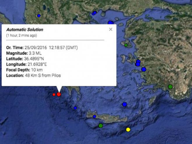 Σεισμός ... ανοιχτά της Μεσσηνίας