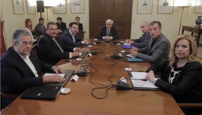 Κοινό ανακοινωθέν ετοιμάζουν όλοι οι πολιτικοί αρχηγοί (πλην ΚΚΕ και Χρυσής Αυγής)!