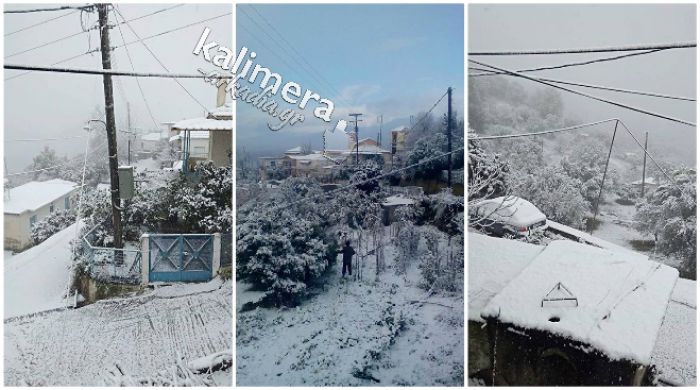 Φαναράκι Γορτυνίας | Εικόνες από το χιονισμένο χωριό!