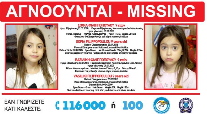 Αγνοούνται δύο ανήλικα κοριτσάκια στην Αττική ...