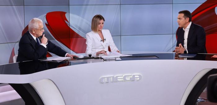 Τσίπρας στο Mega: «Όταν βρέθηκα σε ευθύνη, την ανέλαβα - Ο Μητσοτάκης να σταματήσει τα παιχνίδια με τις εκλογές - Στη θέση του Ντογιάκου θα είχα παραιτηθεί»