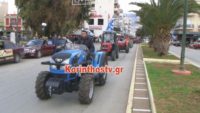 Ξεσηκώθηκαν οι αγρότες στην Κορινθία! (vd)