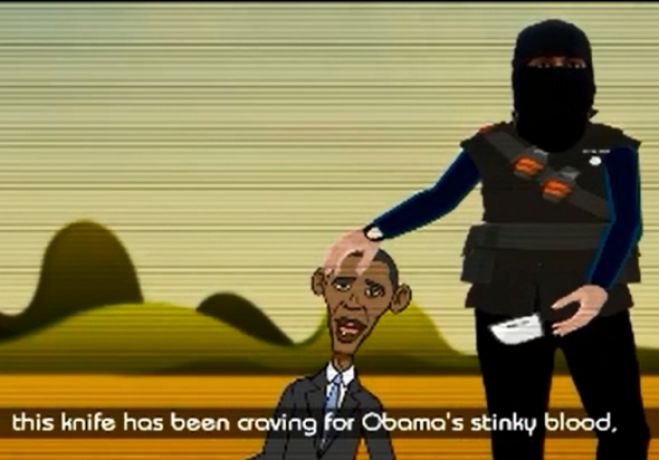 Βίντεο με καρτούν δείχνει τζιχαντιστές να αποκεφαλίζουν τον Ομπάμα