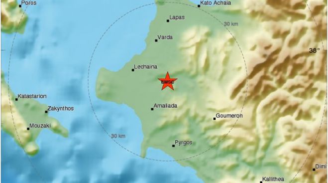 Σεισμός 4,1 Ρίχτερ στην Κυλλήνη