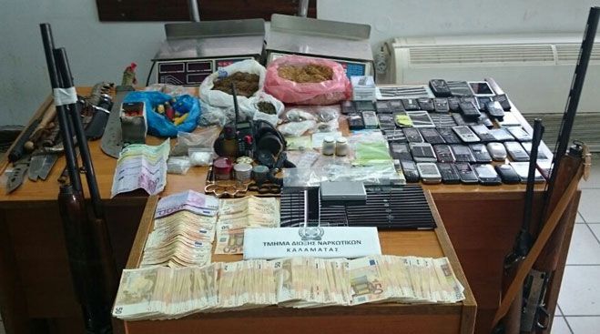 Εξαρθρώθηκε εγκληματικό δίκτυο που διακινούσε ναρκωτικά σε περιοχές της Πελοποννήσου και την Αττική