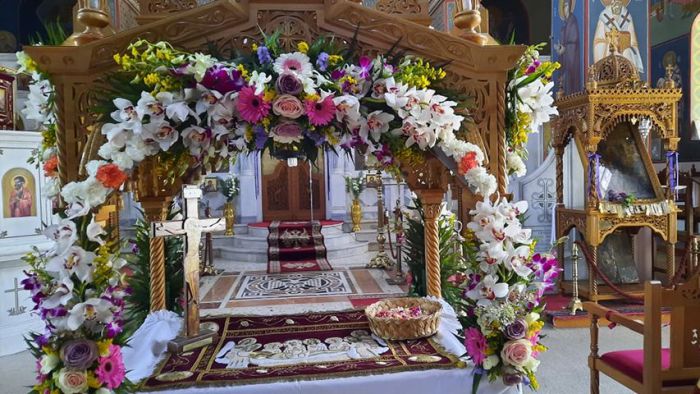 Ο Επιτάφιος στο Ναό Κοιμήσεως Θεοτόκου Βλαχοκερασιάς (εικόνες)
