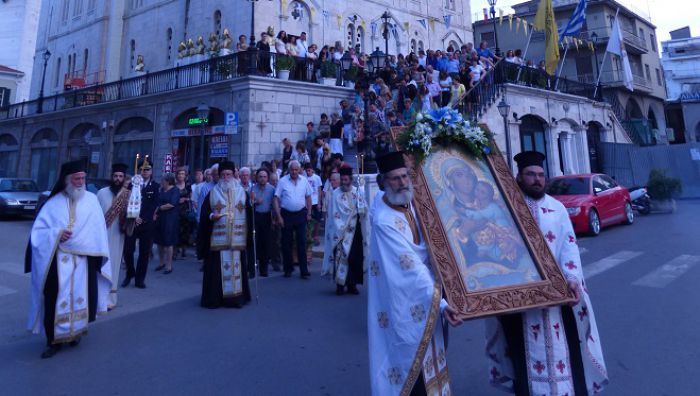Η λιτανεία της εικόνας της Παναγίας της Τριπολιτσάς (vd)