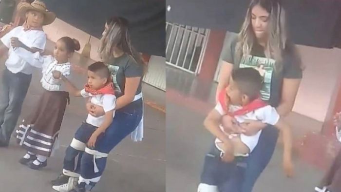 Δασκάλα έδεσε στο σώμα της μαθητή με κινητικά προβλήματα και χόρεψαν στη λήξη της σχολικής χρονιάς (vd)