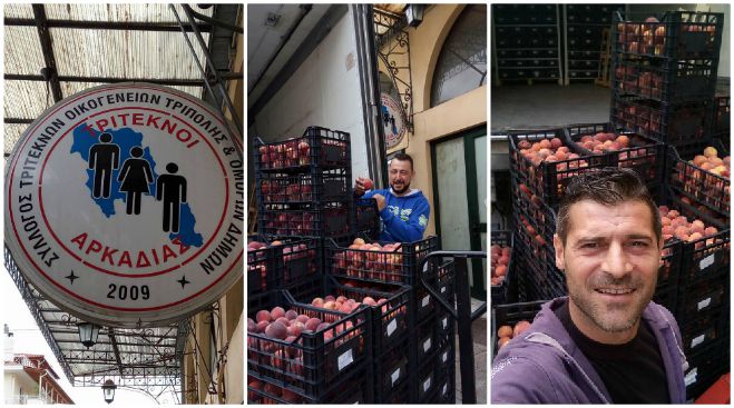 Ροδάκινα σε τρίτεκνες οικογένειες στην Τρίπολη! (εικόνες)