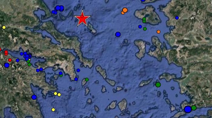 Σεισμός 5 Ρίχτερ βορειοδυτικά της Σκύρου - Αισθητός και στην Αθήνα